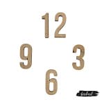 MDF English Number For Clock (4 pcs) - 1 inch