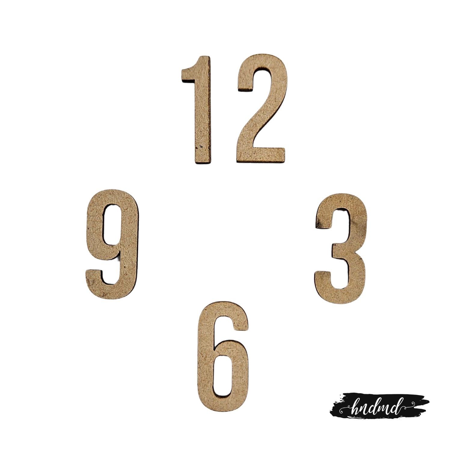 MDF English Number For Clock (4 pcs) - 1 inch CraftAdda mdf english numbers 1inch CTMB 21 MDF English Number For Clock (4 pcs) - 1 inch