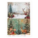 CrafTangles Decoupage Napkin / Tissue / Collage Paper - Winter Background 1