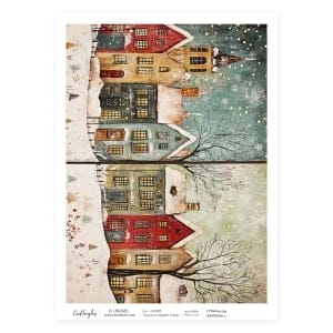 CrafTangles Decoupage Napkin / Tissue / Collage Paper - Winter Background 2