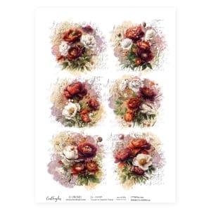 CrafTangles Decoupage Napkin / Tissue / Collage Paper - Spring Flowers 25