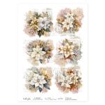 CrafTangles Decoupage Napkin / Tissue / Collage Paper - Poinsettia Flowers 4