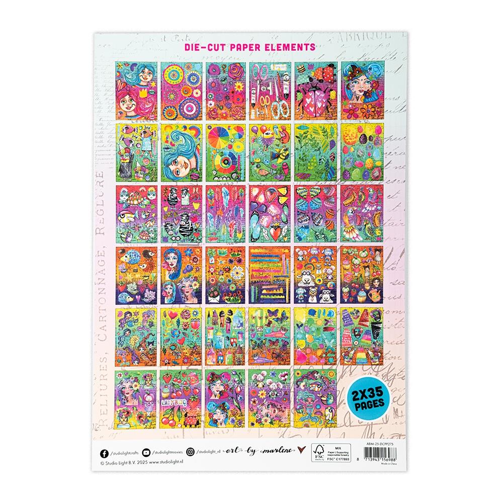 Art By Marlene Die-Cut Paper Pad 8.26"X11.57" 70/Pkg Nr. 275 Elements Art By Marlene Die Cut Paper Pad ABM 25 DCPP275 1 Art By Marlene Die-Cut Paper Pad 8.26"X11.57" 70/Pkg Nr. 275 Elements - Image 2