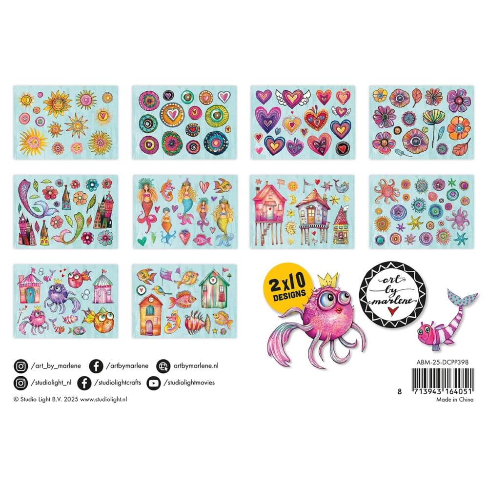 Art By Marlene Die-Cut Paper Pad 8.26"X5.83" 20/Pkg - Sunny Days Art By Marlene Die Cut Paper Pad ABM 25 DCPP398 1 Art By Marlene Die-Cut Paper Pad 8.26"X5.83" 20/Pkg - Sunny Days - Image 2