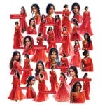 CrafTangles Precut Journal Stickers - Indian Girls 3 (Pack of 43 stickers)