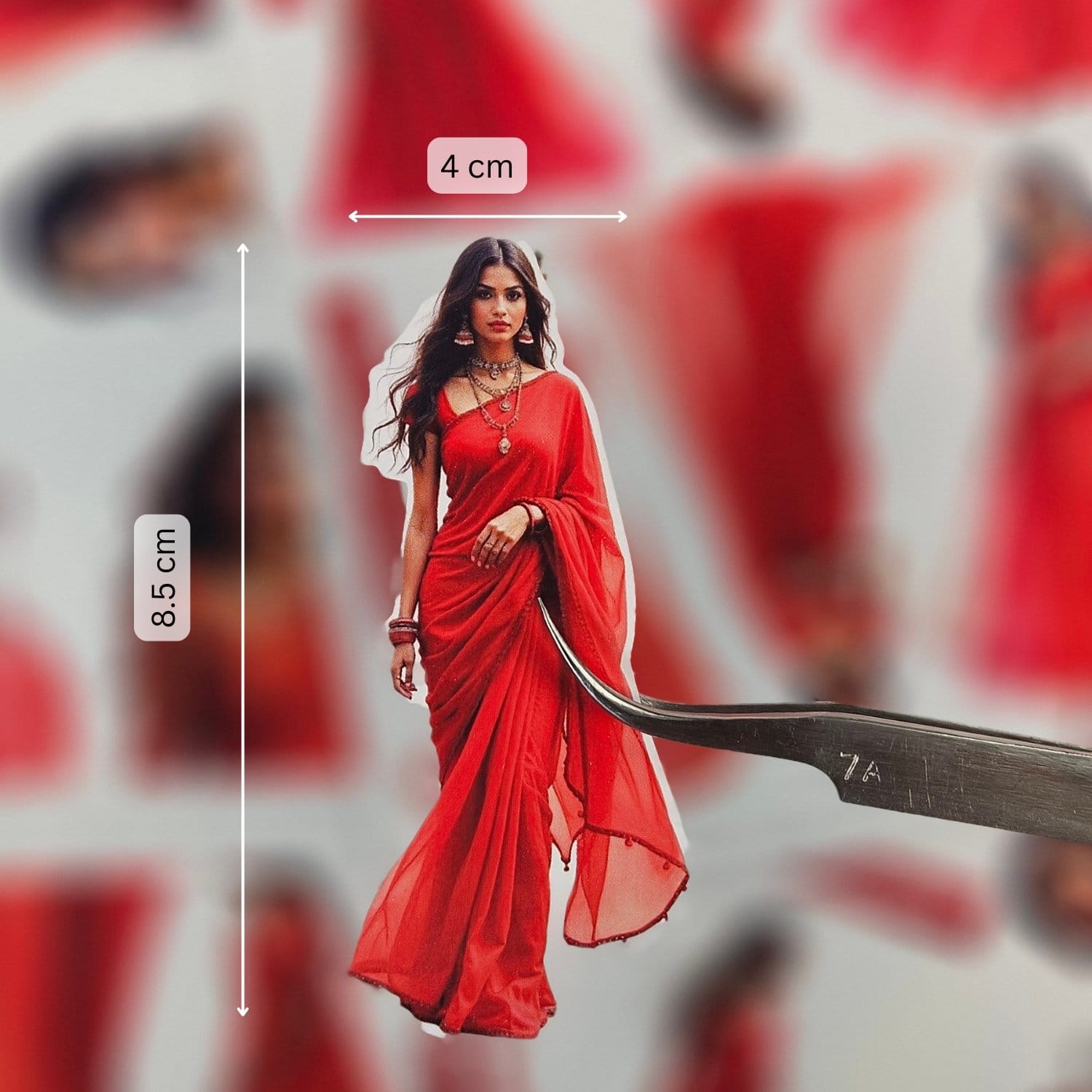 CrafTangles Precut Journal Stickers - Indian Girls 3 (Pack of 43 stickers) - Image 2