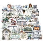 CrafTangles Precut Journal Stickers - Winter Vibes (Pack of 54 stickers)