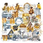 CrafTangles Precut Journal Stickers - Winter Vibes 2 (Pack of 51 stickers)