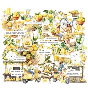 CrafTangles Precut Journal Stickers - Spring Girls 9 (Pack of 64 stickers)