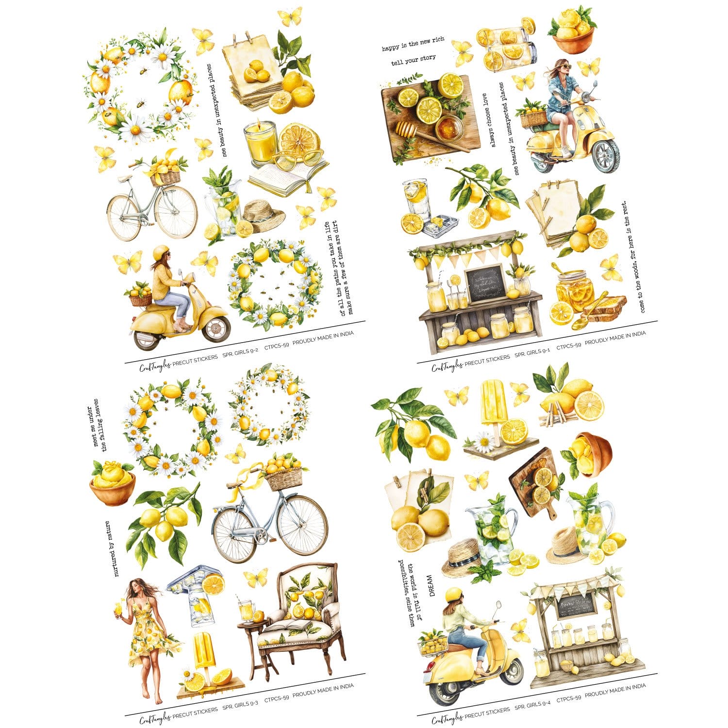 CrafTangles Precut Journal Stickers - Spring Girls 9 (Pack of 64 stickers) CTPCS 59 Spring Girls 09 CrafTangles Precut Journal Stickers 3 CrafTangles Precut Journal Stickers - Spring Girls 9 (Pack of 64 stickers) - Image 3