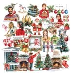 CrafTangles Precut Journal Stickers - Christmas 1 (Pack of 52 stickers)