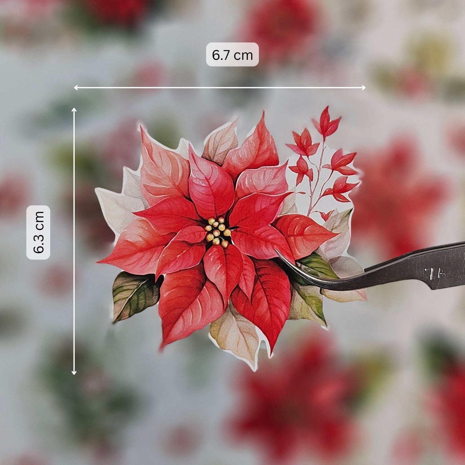 CrafTangles Precut Journal Stickers - Winter Flowers 1 (Pack of 61 stickers) - Image 2