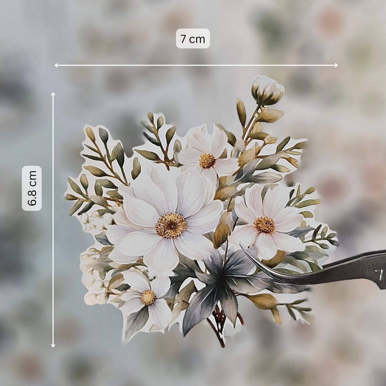 CrafTangles Precut Journal Stickers - Winter Flowers 2 (Pack of 57 stickers) (Copy) - Image 2