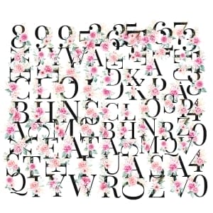CrafTangles Precut Journal Stickers - Alphabets and Numbers 1 (Pack of 88 stickers)
