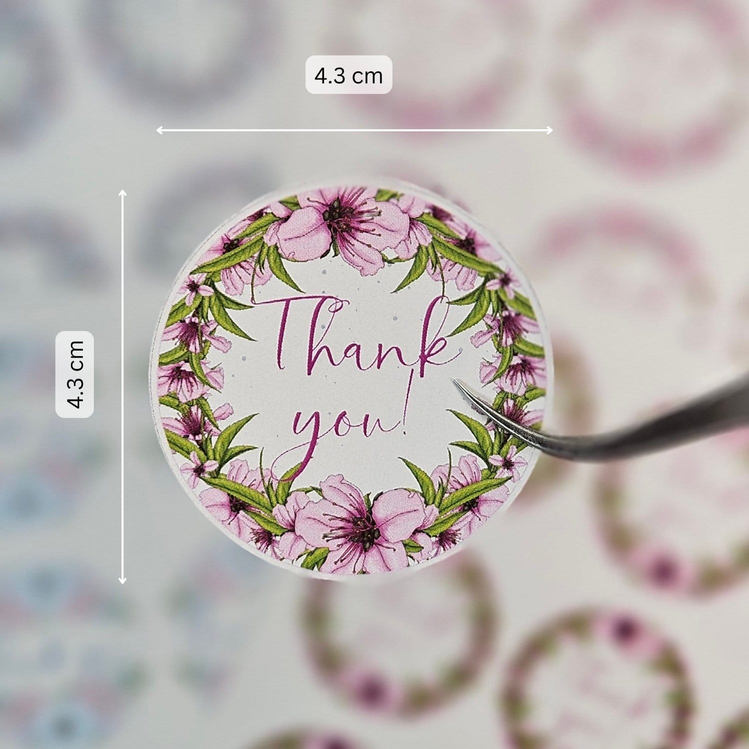 CrafTangles Precut Journal Stickers - Thank you Stickers 1 (Pack of 48 stickers) - Image 2