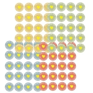 CrafTangles Precut Journal Stickers - Thank you Stickers 2 (Pack of 80 stickers)