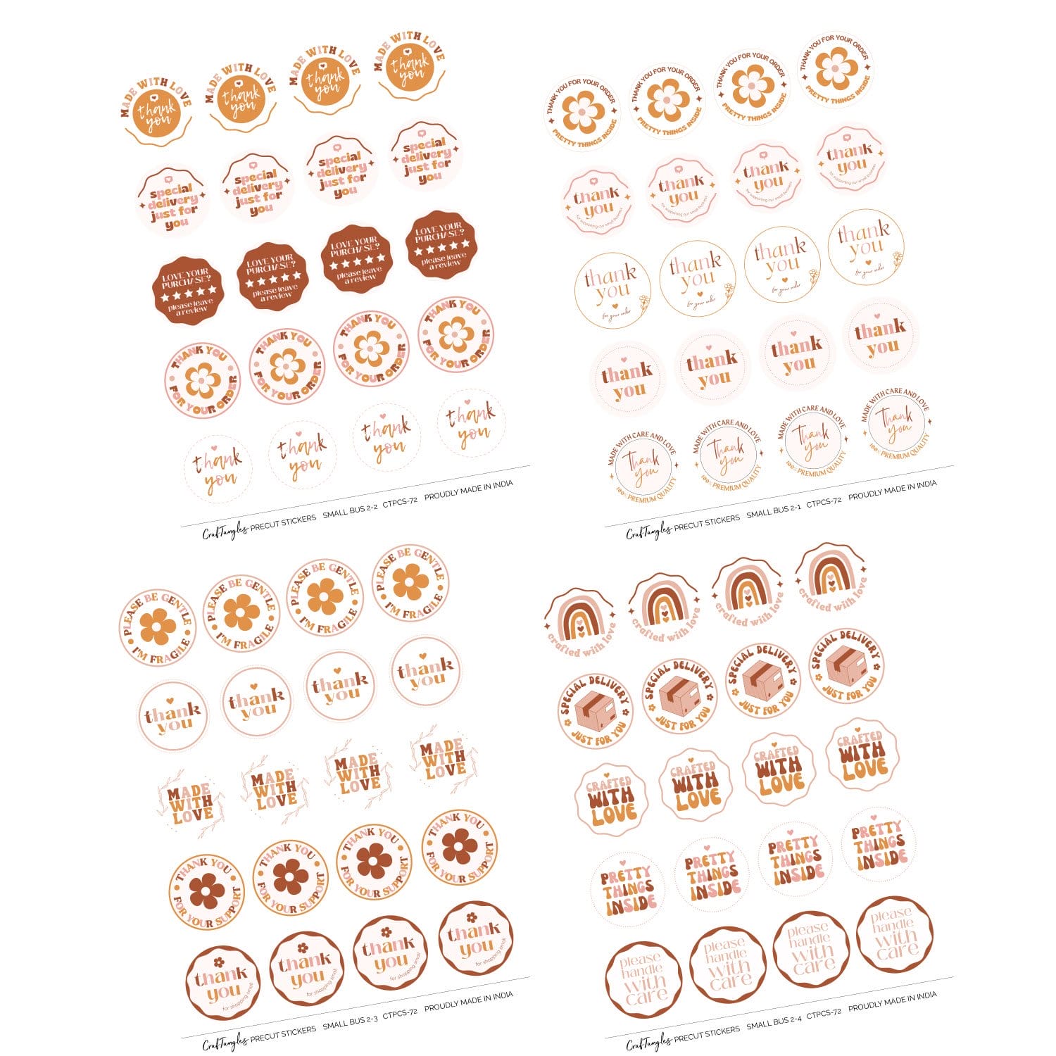 CrafTangles Precut Journal Stickers - Small Business 2 (Pack of 80 stickers) - Image 3