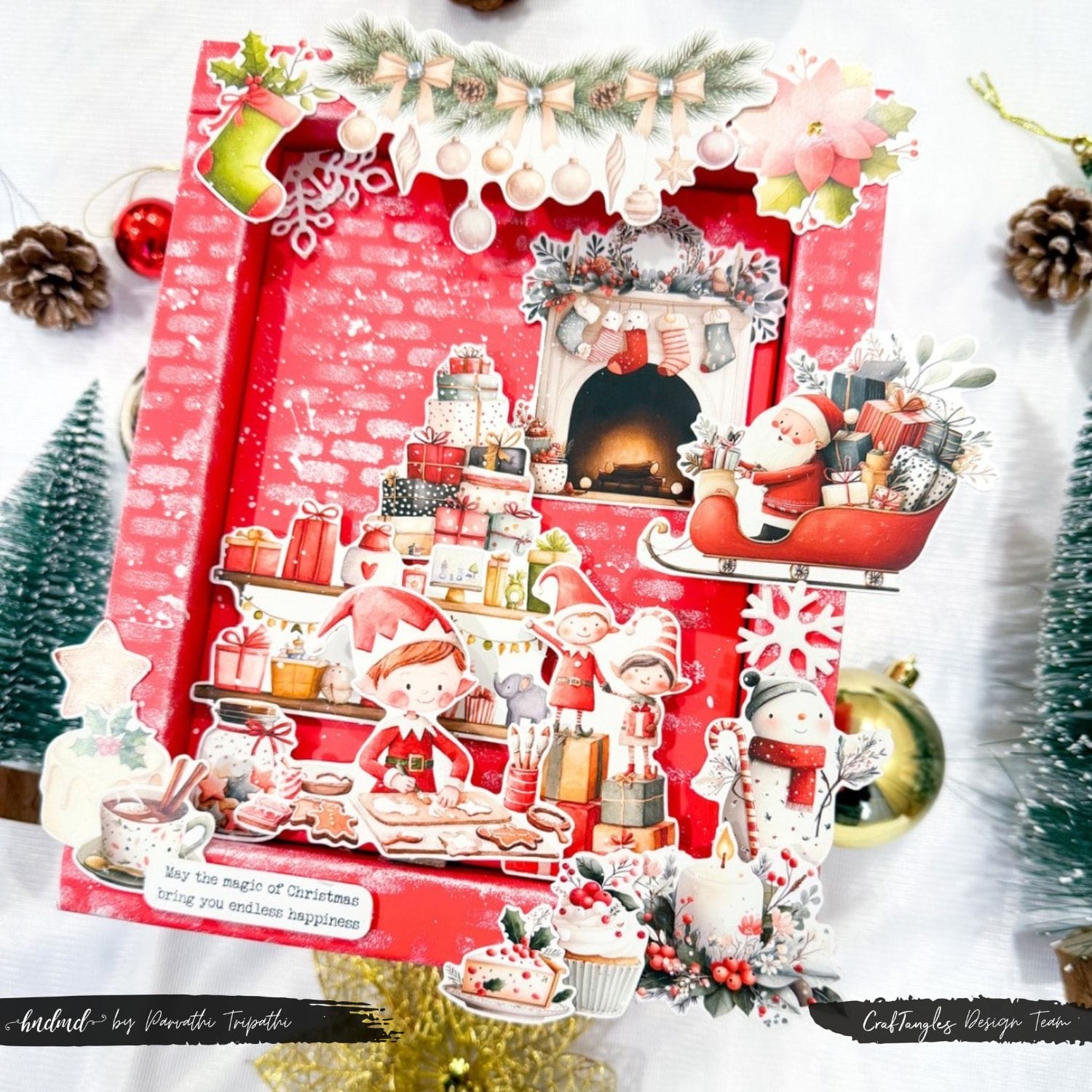 CrafTangles DieCuts / Ephemera Pack - Merry Christmas 1 CrafTangles Christmas Frame CrafTangles DieCuts / Ephemera Pack - Merry Christmas 1 - Image 4