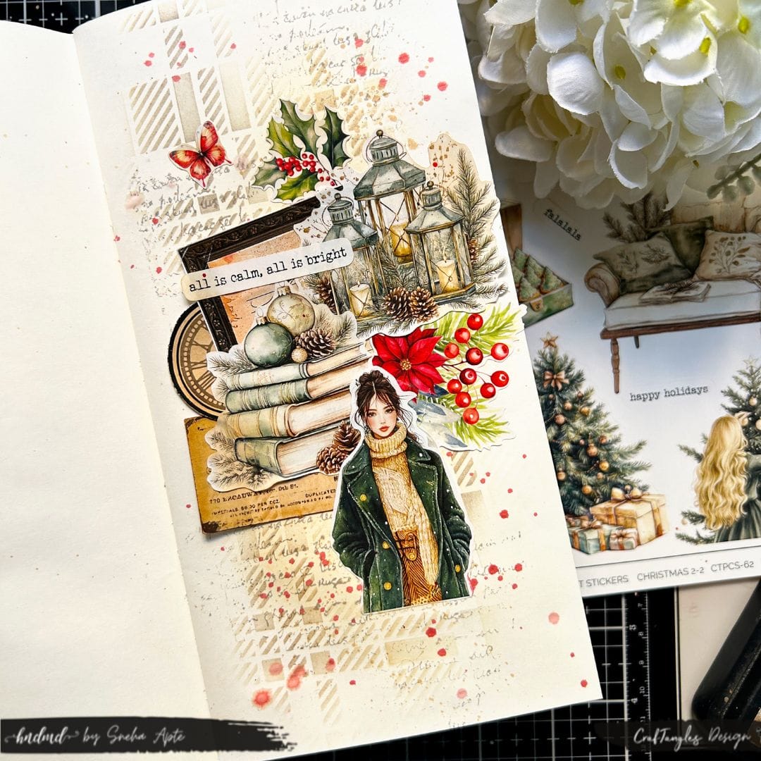 CrafTangles 6"x6" Stencil - Plaid CrafTangles Journal 7 CrafTangles 6"x6" Stencil - Plaid - Image 3