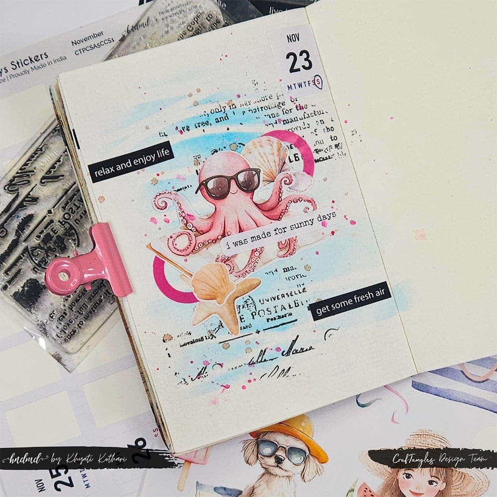 CrafTangles Precut Journal Stickers - Summer Vibes 1 (Pack of 62 stickers) CrafTangles Journal Nov23 25 CrafTangles Precut Journal Stickers - Summer Vibes 1 (Pack of 62 stickers) - Image 4