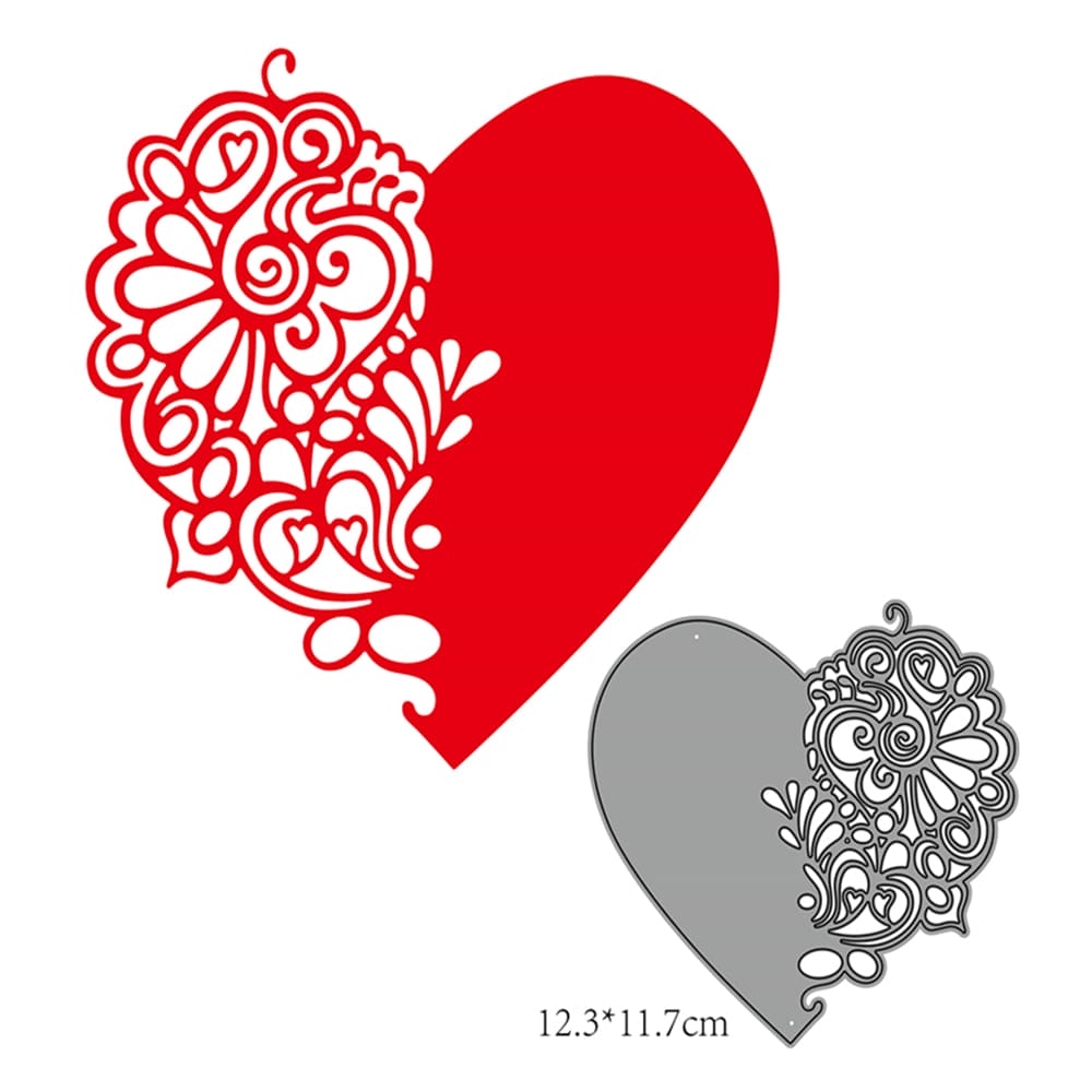 Steel Dies - Doodled Heart Die craftadda cutting dies LC2929 Steel Dies - Doodled Heart Die