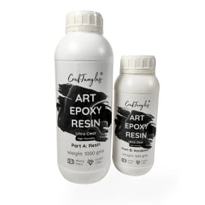 CrafTangles Epoxy Art Resin Ultra Clear - 1500 gm (Resin and Hardener) - High Viscosity
