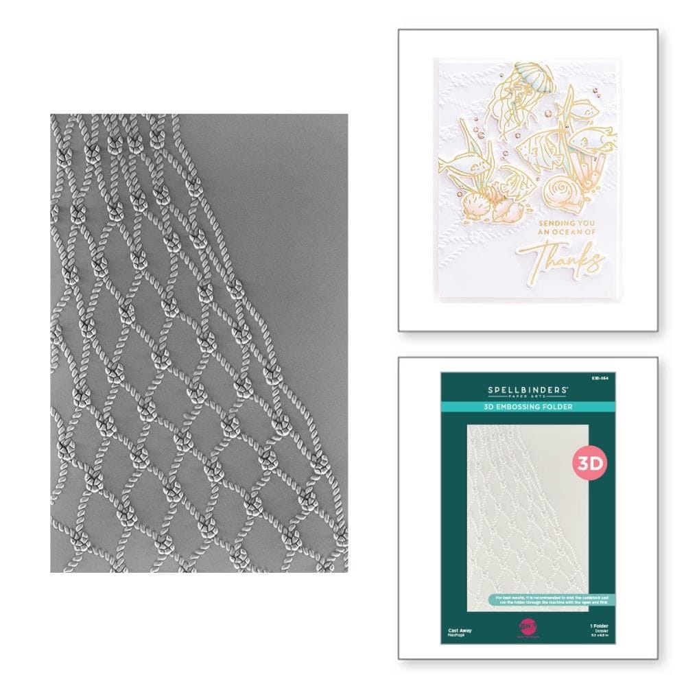 Spellbinders 3D Embossing Folder 5.5"X8.5" - Cast Away spellbinder 3d embossing folder E3D 054 1 Spellbinders 3D Embossing Folder 5.5"X8.5" - Cast Away