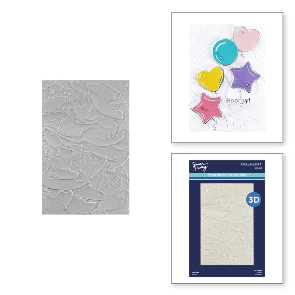 Spellbinders 3D Embossing Folder 5.5"X8.5" - Plaster, Birthday Bash spellbinder 3d embossing folder E3D 103 1 Spellbinders 3D Embossing Folder 5.5"X8.5" - Plaster, Birthday Bash