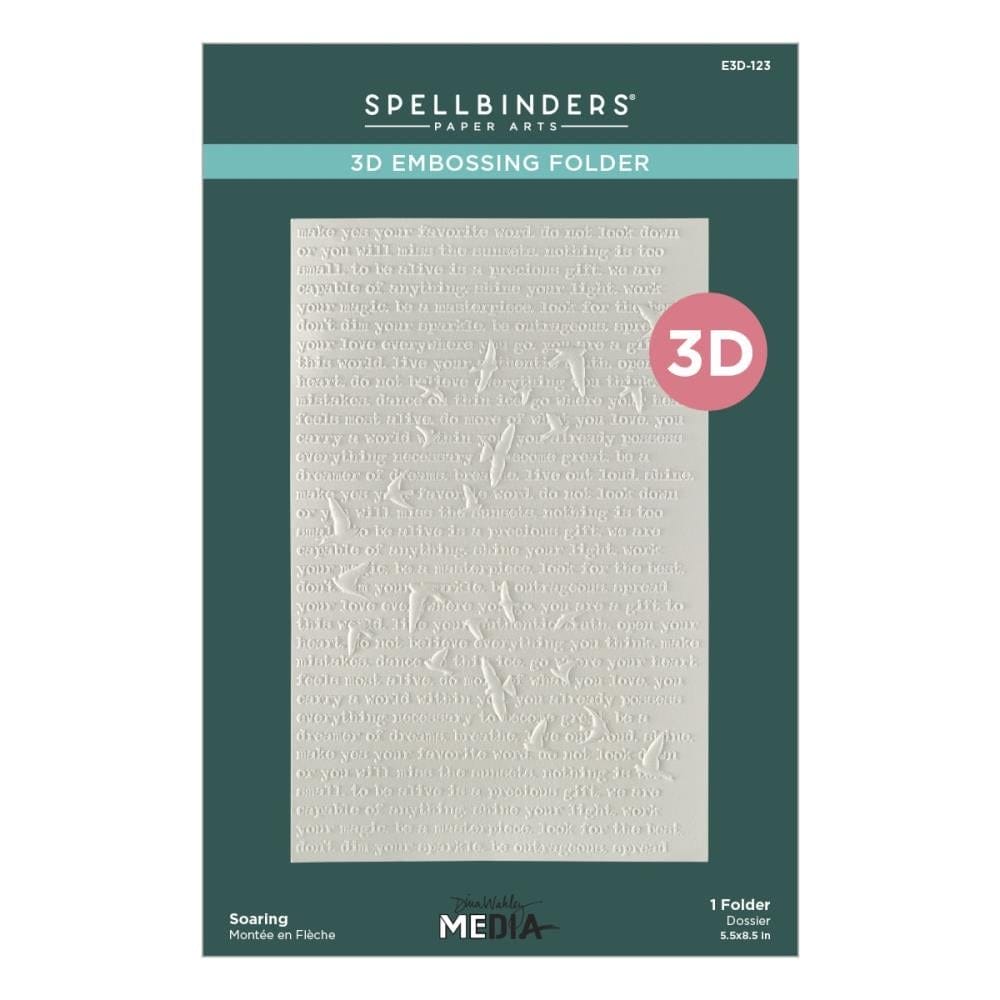 Spellbinders 3D Embossing Folder 5.5"X8.5" - Soaring, Collaged Birds spellbinder 3d embossing folder E3D 123 Spellbinders 3D Embossing Folder 5.5"X8.5" - Soaring, Collaged Birds - Image 2