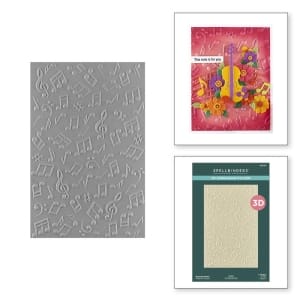 Spellbinders 3D Embossing Folder 5.5"X8.5" - Musical Notes