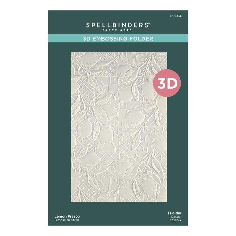 Spellbinders 3D Embossing Folder 5.5"X8.5" - La Dolce Vita Lemon Fresco spellbinder 3d embossing folder E3D 134 Spellbinders 3D Embossing Folder 5.5"X8.5" - La Dolce Vita Lemon Fresco - Image 2