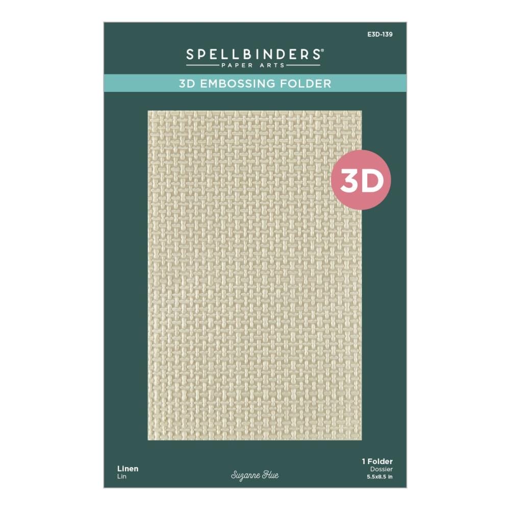 Spellbinders 3D Embossing Folder 5.5"X8.5" - Linen - Image 2