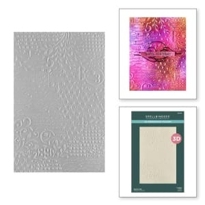 Spellbinders 3D Embossing Folder 5.5"X8.5" - Beautifully Imperfect, Distress Mix