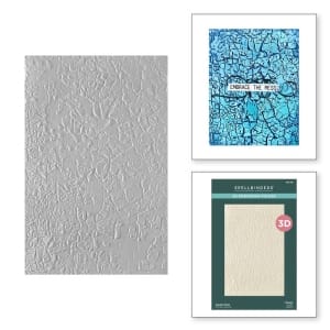 Spellbinders 3D Embossing Folder 5.5"X8.5" - Beautifully Imperfect, Crackle Paint