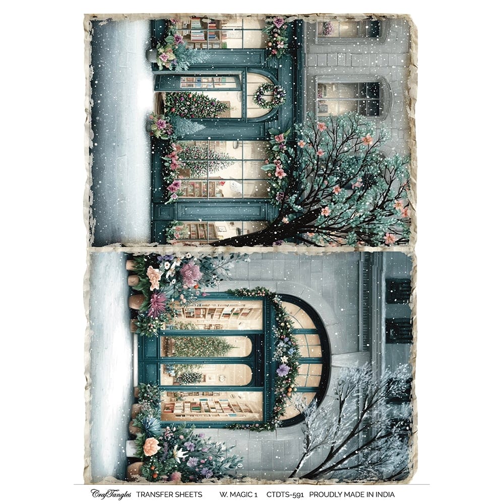 CrafTangles A4 Transfer It Sheets - Winter Magic 1 CTDTS 591 CrafTangles transfer sheet Winter Magic 1 CrafTangles A4 Transfer It Sheets - Winter Magic 1