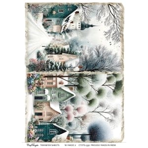 CTDTS 592 CrafTangles transfer sheet Winter Magic 2