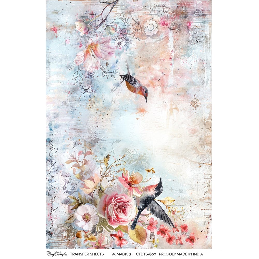 CrafTangles A4 Transfer It Sheets - Winter Magic 3 CTDTS 600 CrafTangles transfer sheet Winter Magic 3 CrafTangles A4 Transfer It Sheets - Winter Magic 3