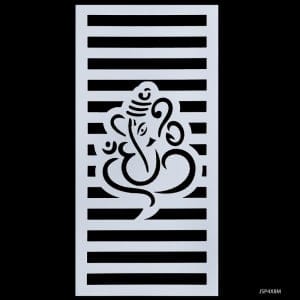 4 by 8 inches Stencil - Ganesha 2