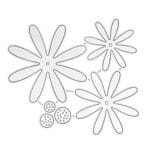 Steel Dies - 8 petal flowers for flowermaking (Set of 4 dies)