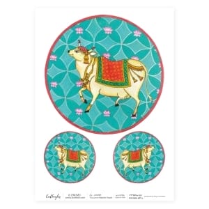 CrafTangles Decoupage Napkin / Tissue / Collage Paper - Pichwai Art 4