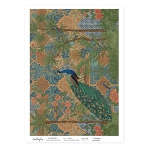 CrafTangles Decoupage Napkin / Tissue / Collage Paper - Peacocks 7
