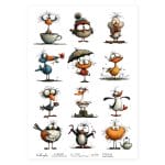 CrafTangles Decoupage Napkin / Tissue / Collage Paper - Funny Birds 1