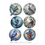 CrafTangles Decoupage Napkin / Tissue / Collage Paper - Stained Glass - Birds