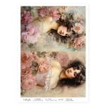 CrafTangles Decoupage Napkin / Tissue / Collage Paper - Floral Ladies 4