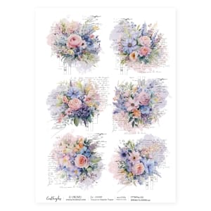 CrafTangles Decoupage Napkin / Tissue / Collage Paper - Spring Flowers 30