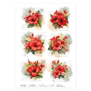 CrafTangles Decoupage Napkin / Tissue / Collage Paper - Spring Flowers 31