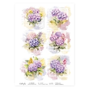 CrafTangles Decoupage Napkin / Tissue / Collage Paper - Spring Flowers 33