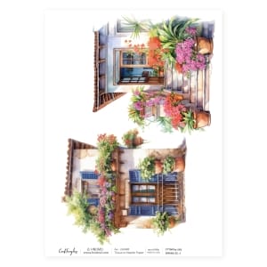 CrafTangles Decoupage Napkin / Tissue / Collage Paper - Spring Scenes 7