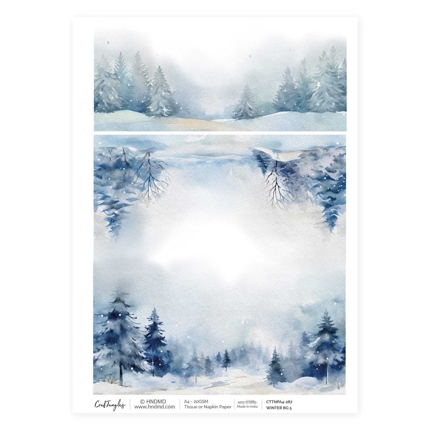 CrafTangles Decoupage Napkin / Tissue / Collage Paper - Winter Background 5 287 Winter Background 5 CrafTangles Tissue napkin paper CrafTangles Decoupage Napkin / Tissue / Collage Paper - Winter Background 5