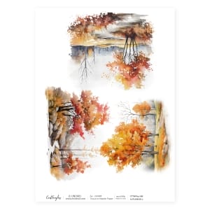 CrafTangles Decoupage Napkin / Tissue / Collage Paper - Autumn Background 1